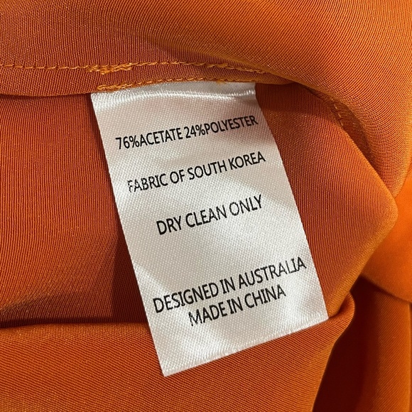 NWT ANNA QUAN | Astra Satin Draped Off-The-Shoulder Top in Kumquat | Size 6 - Picture 13 of 14